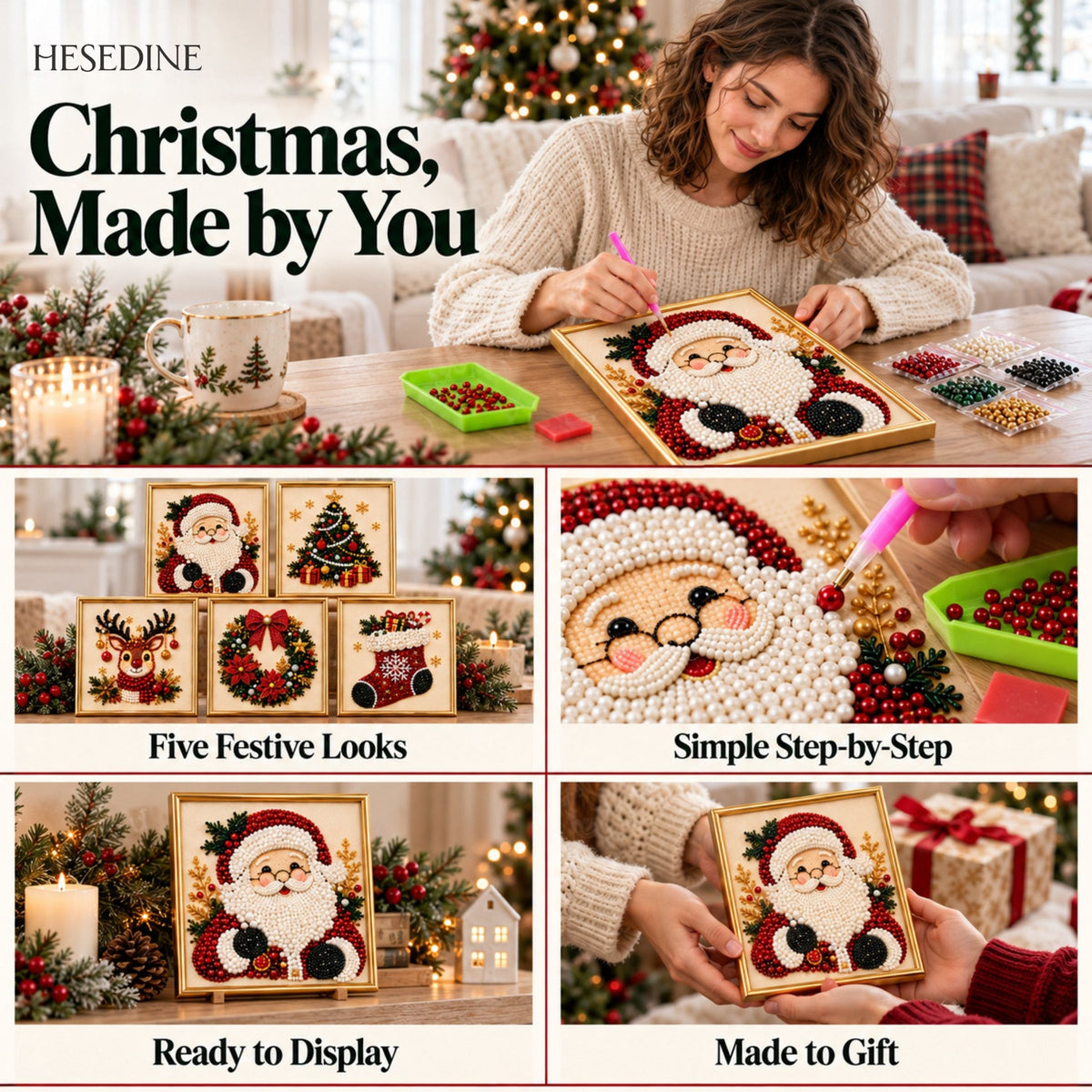 Sparkle Christmas Diamond Painting Kit • Hesedine
