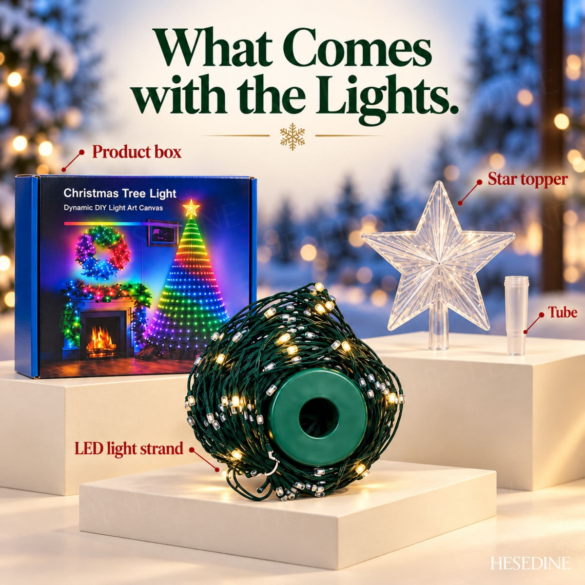 Jolly Animated Christmas Tree Lights • Hesedine