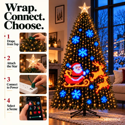 Jolly Animated Christmas Tree Lights • Hesedine