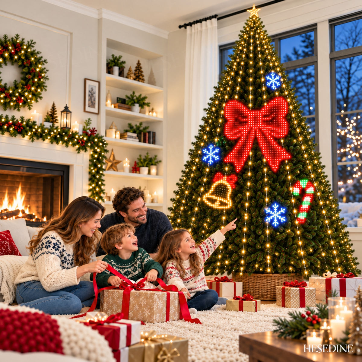 Jolly Animated Christmas Tree Lights • Hesedine