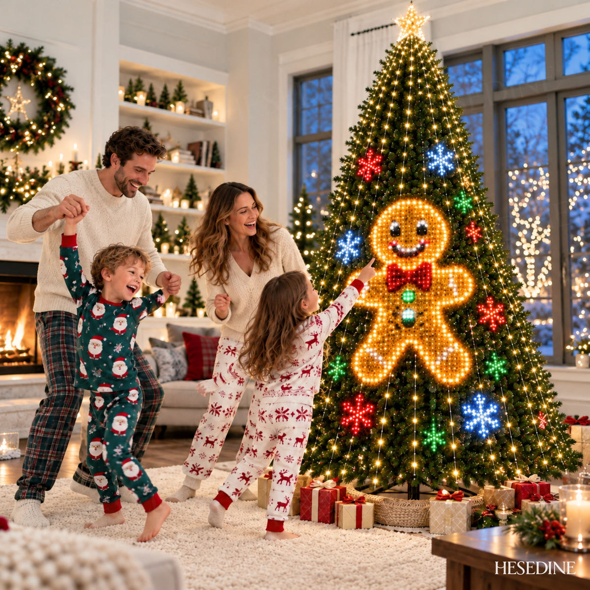 Jolly Animated Christmas Tree Lights • Hesedine